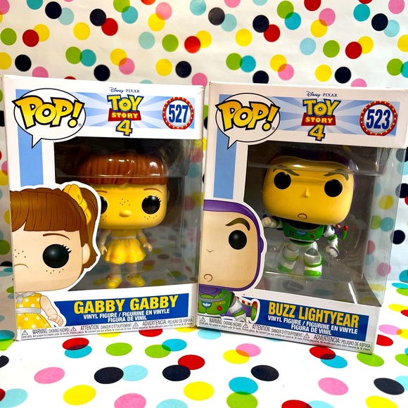 Disney Pixar Funko Pop Bundle Buzz Lightyear (523) & Gabby Gabby (527) - Picture 2 of 4